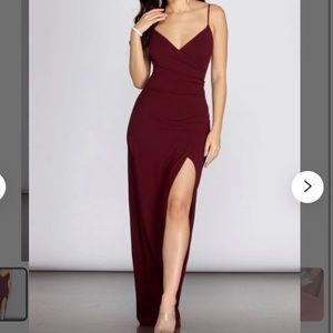 Formal Wrap dress high slit